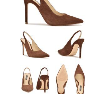 Nine West Feather Pointy Toe Slingback Pumps